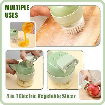 4 in 1 Handheld Electric Vegetable Cutter Set