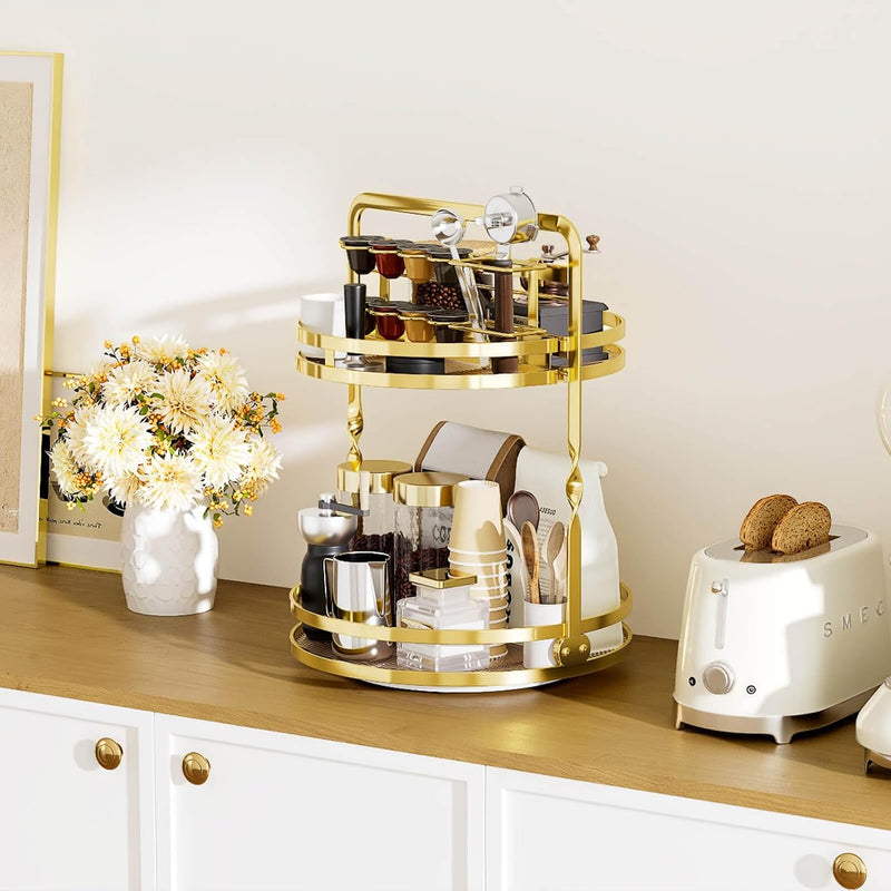 2-Tier Rotating Makeup Organizer