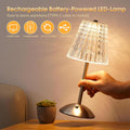 Dimmable Crystal 3 Colors LED Cordless Table Lamp Techmanistan
