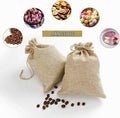 Natural Jute Drawstring Bags, Pack of 10