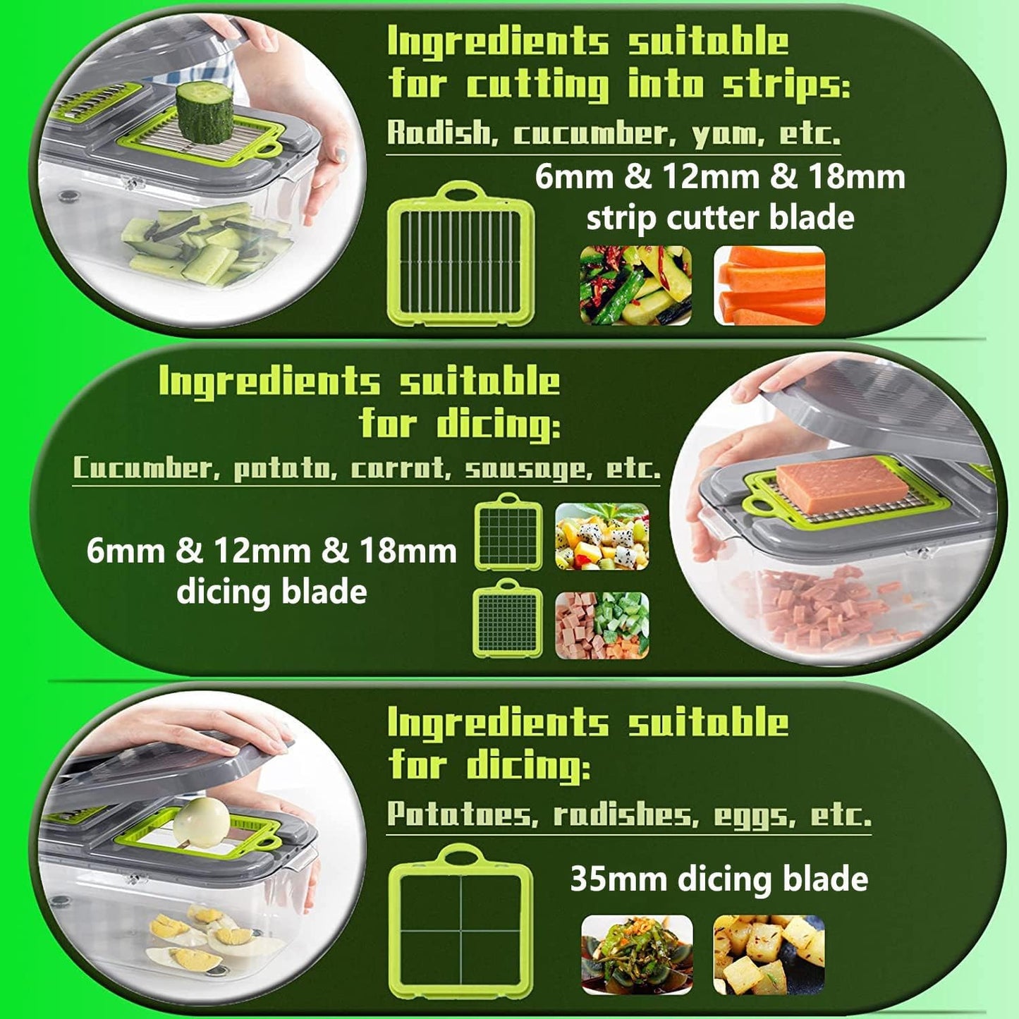 22in1 Nicer Dicer, Multifunction Vegetable Cutter Techmanistan