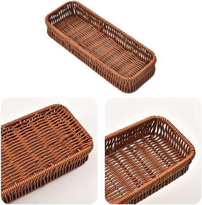 Nylon Wicker Rectangular Cutlery Basket