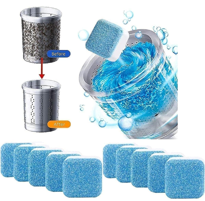 12 Piece - Automatic Washing Machine Cleaning Tablet Blocks