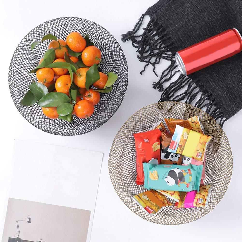 Dual Mesh Fruit Basket Nordic Round Storage Table Basket Techmanistan