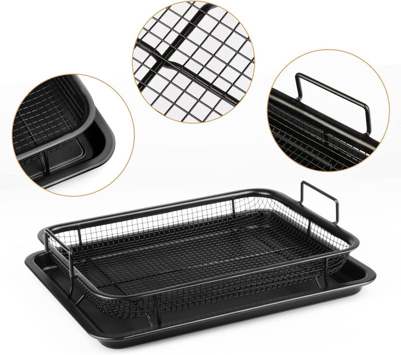 Premium Non-Stick Air Fryer Baking Tray with Mesh Basket