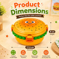 Burger Shaped 2-Compartments Bento Box with Steel Cutlery