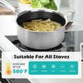 Honeycomb Laser Coated Stainless Steel Soup Pot & Saucepan