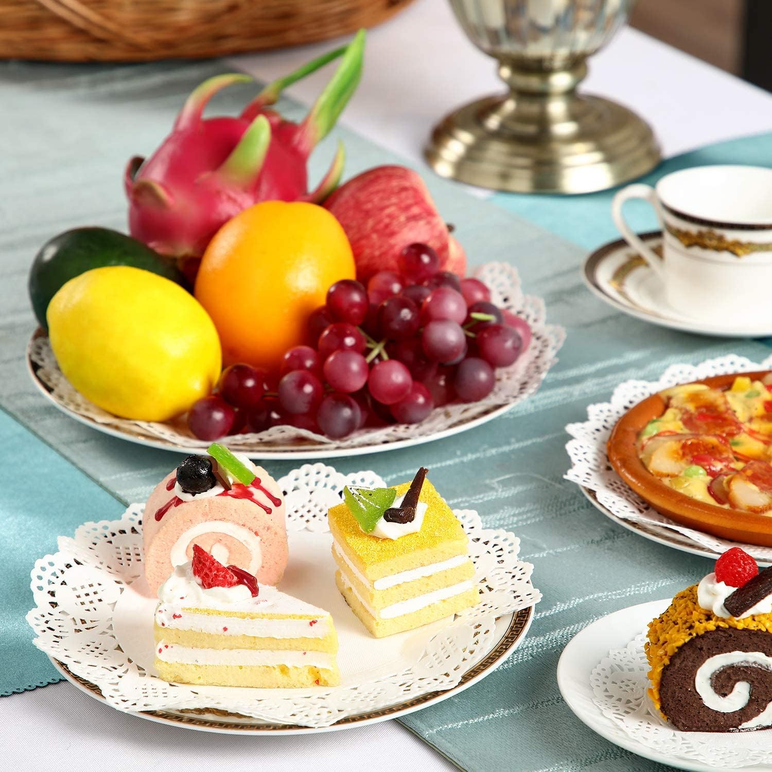 Pack of 100 - Disposable Food Grade Round Paper Doilies Techmanistan