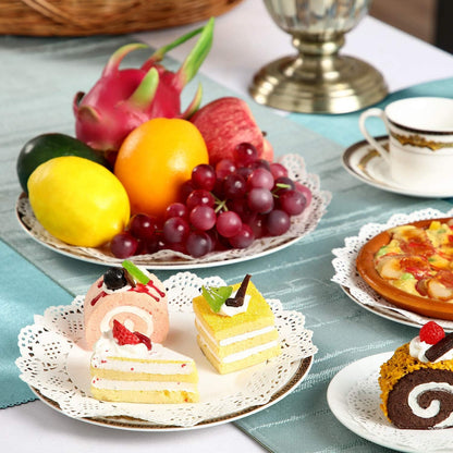 Pack of 100 - Disposable Food Grade Round Paper Doilies Techmanistan