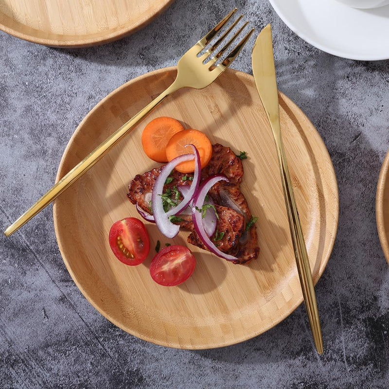Round Bamboo Serving Plate