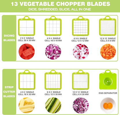 22in1 Nicer Dicer, Multifunction Vegetable Cutter Techmanistan