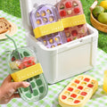 Random Colour - 2 in 1 Ice Cube Bottle Tray - 800ml 24 Cubes Vertical Ice Maker Cup for Freezer