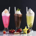 Pack of 50 Disposable Bubble Tea Straws — Clear Wide Boba Straws
