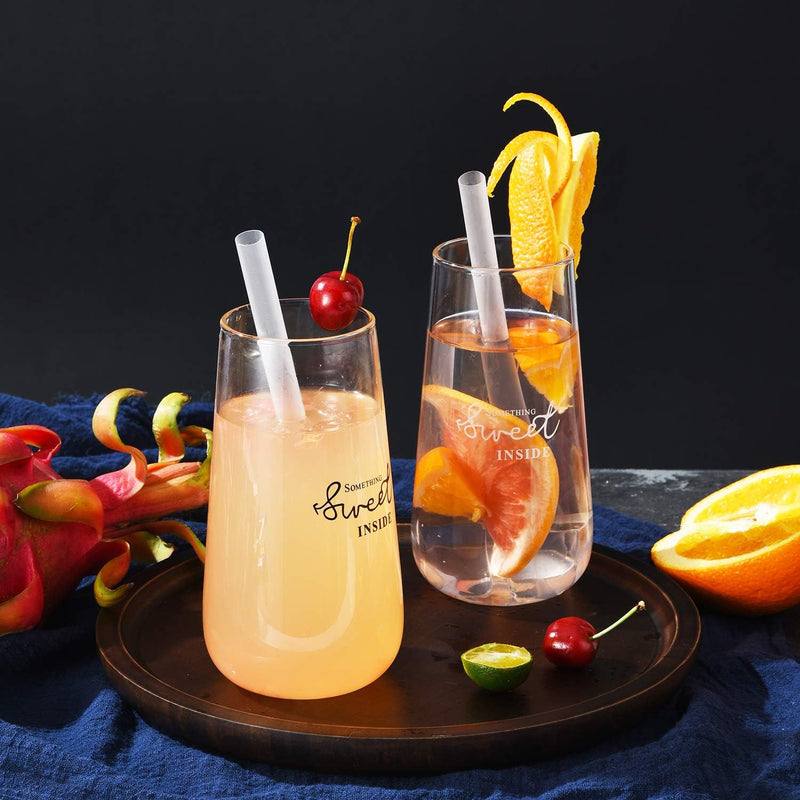 Pack of 50 Disposable Bubble Tea Straws — Clear Wide Boba Straws