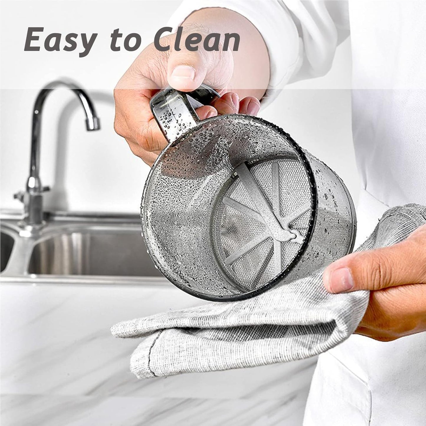 Handheld Plastic Flour Shaker Mesh Flour Sifter