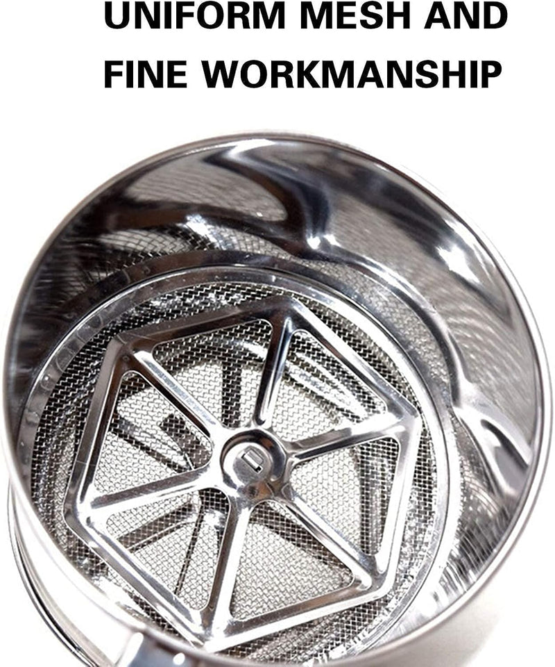 Double Screen Stainless Steel Flour Sifter Cup