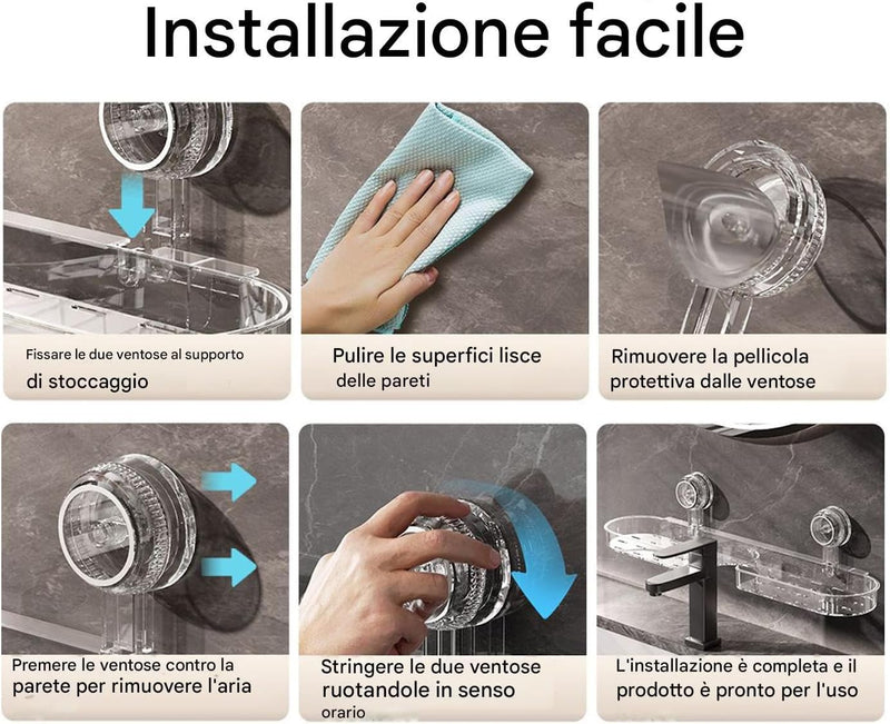 Wall Mounted Bathroom Shelf Sink Rack Soap Holder