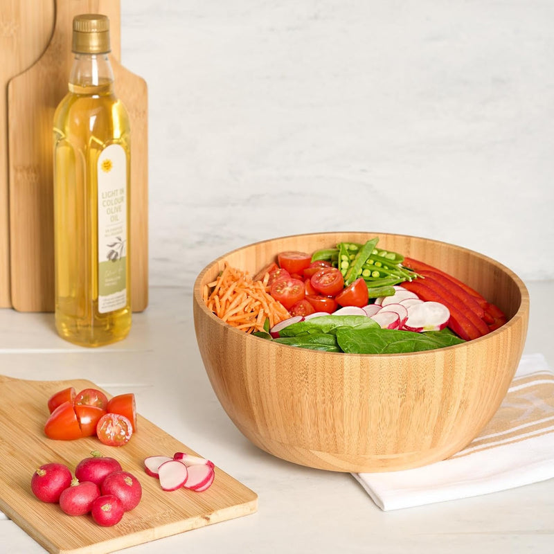 Wooden Serving Bowl for Salads and Fruit