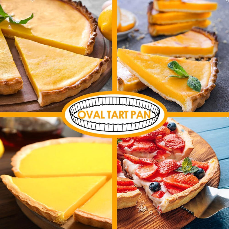 Oval Tart Pan with Removeable Bottom | Oval Quiche Pan