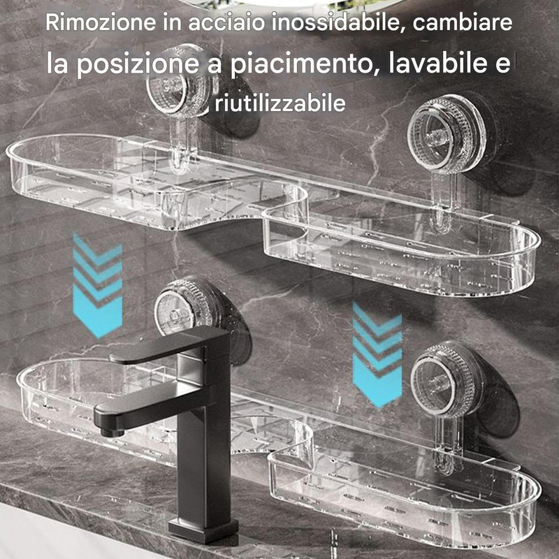 Wall Mounted Bathroom Shelf Sink Rack Soap Holder