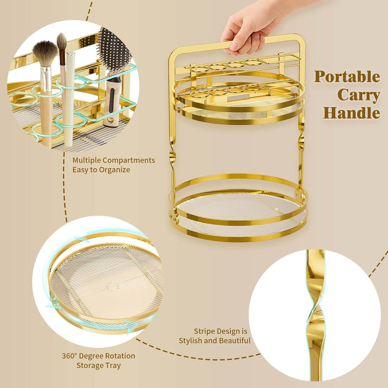 2-Tier Rotating Makeup Organizer