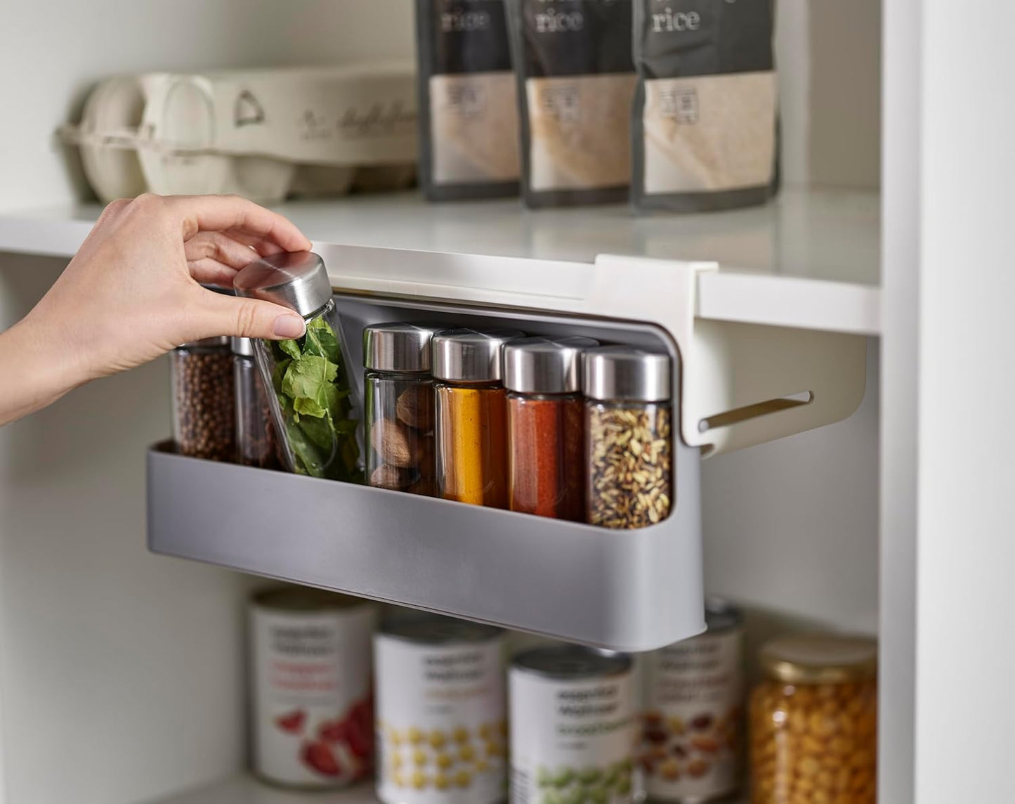 Kitchen Cupboard Store Under Shelf Spice Rack