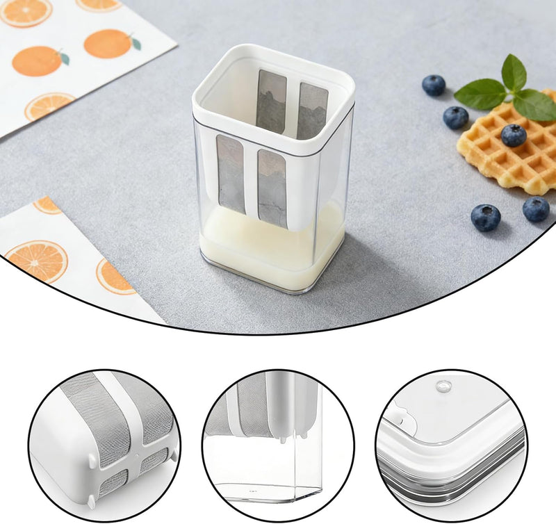 Fine Mesh Stainless Steel Yogurt Strainer with Lid
