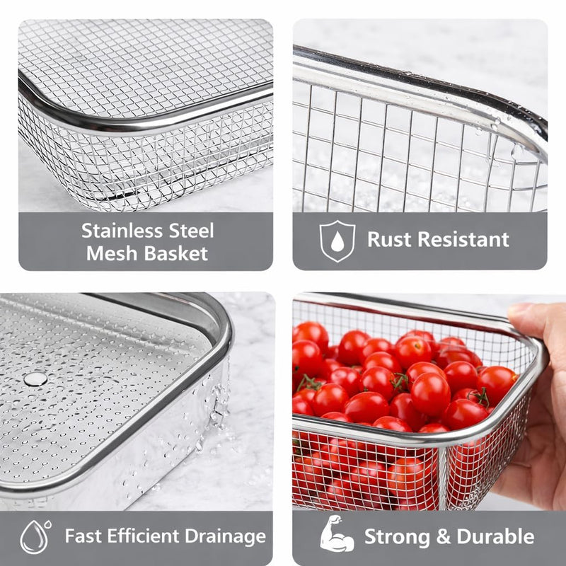 Stainless Steel Drainage Strainer Storage Basket Colander