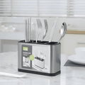 4 Compartment Cutlery Holder with Draining Tray