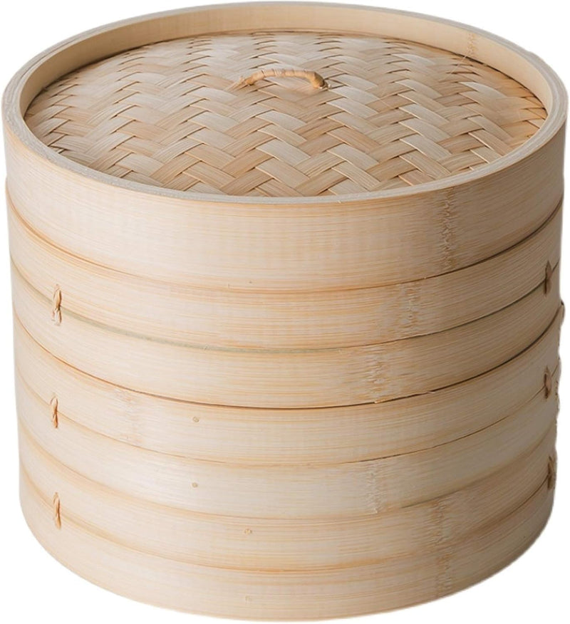 Bamboo Steamer Basket with Lid, 26cm and 30cm