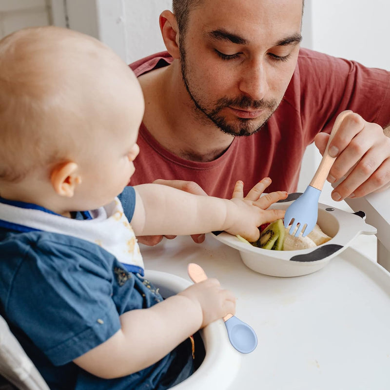Babies Suction Bowl, Spoon & Fork Set Techmanistan