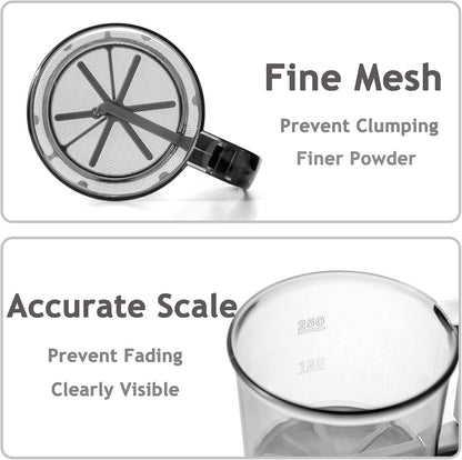 Handheld Plastic Flour Shaker Mesh Flour Sifter