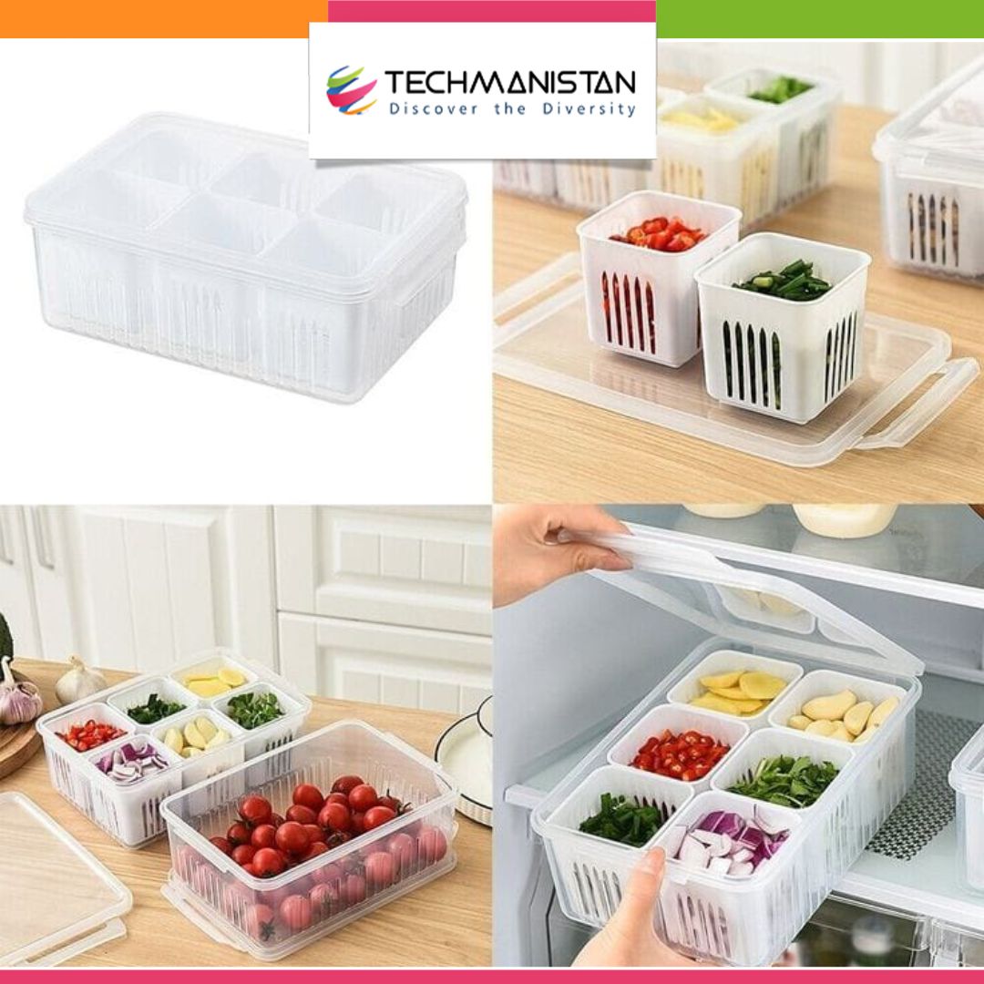 Modern Fridge Storage Boxes, Kitchen Organizer Techmanistan