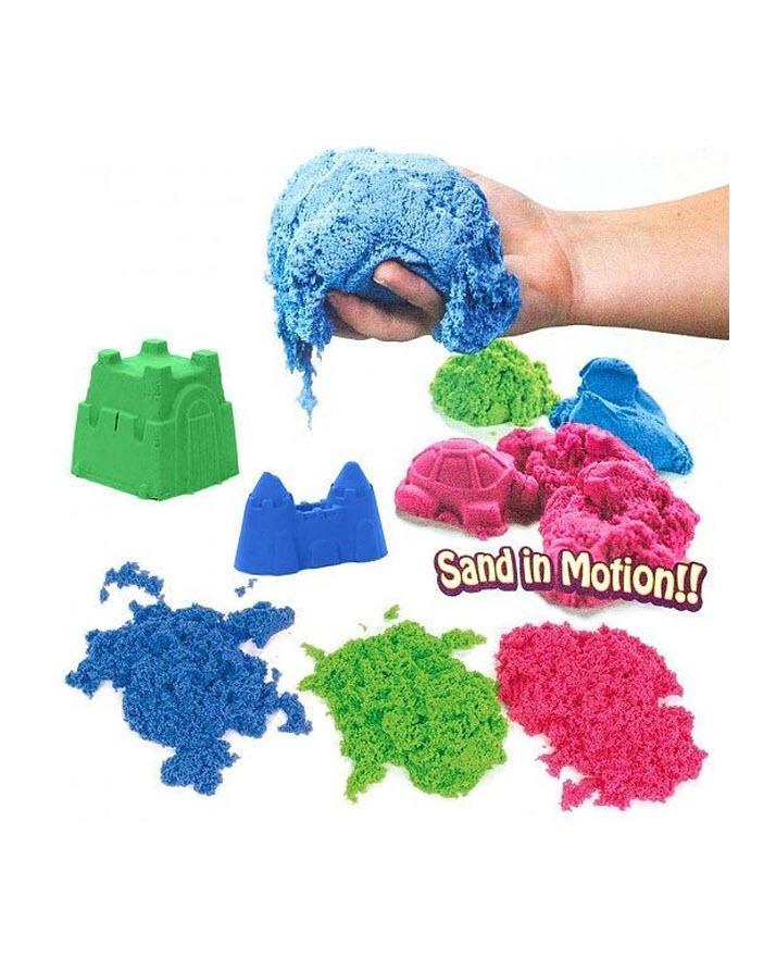 Pack of 4 - Assorted Color Kinetic Sand with FREE Molds