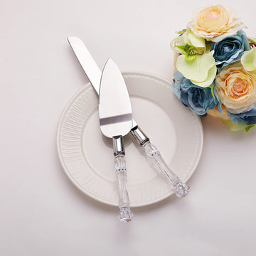 Wedding & Birthday Cake Knife and Server Set - Cake Cutter and Server Set