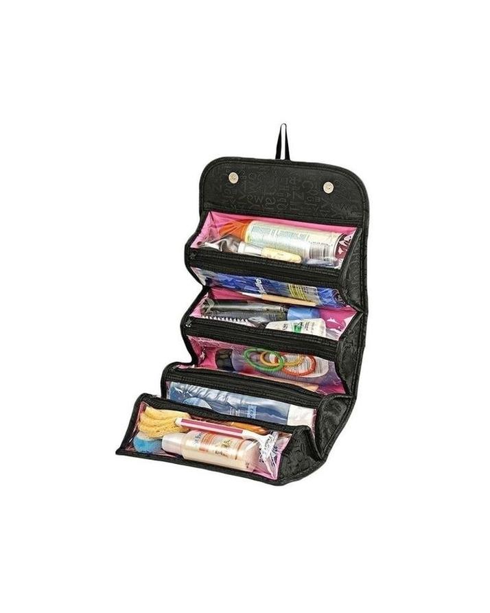 Roll n Go Makeup Organizer & Cosmetic Bag - Black