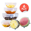 Stretch Lids Reusable Silicone Containers Food Covers Bowl (6 Pcs)--Techmanistan-My Store