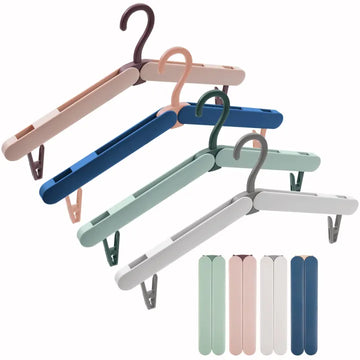 Portable Folding Clothes Hangers with Slots Folding Travel Hanger
