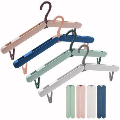 Portable Folding Clothes Hangers with Slots Folding Travel Hanger