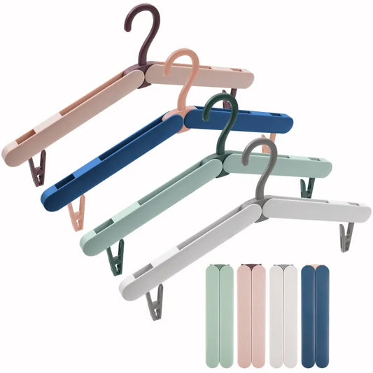 Portable Folding Clothes Hangers with Slots Folding Travel Hanger