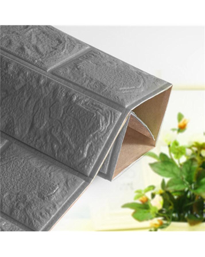 Pack of 6 - 8mm Thickness 3D Brick Wall Sticker Self-Adhesive Foam Wallpaper Panels - Techmanistan