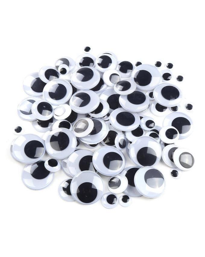 Pack of 50 - Google Eyes - Black & White