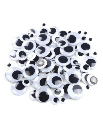 Pack of 50 - Google Eyes - Black & White