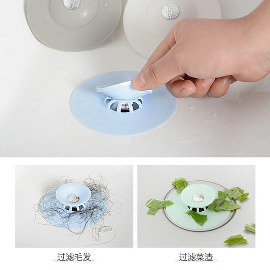 Pvc Sink Basin Shower Drain Stopper Floor Drain Rubber Circle Silicone Plug For Shower Bathtub Plug Bathroom Leakage-Proof Drain--Techmanistan-My Store