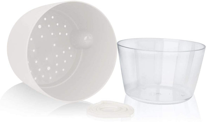 Indoor Plastic Self Watering Flower Pot With Cotton Rope & Container For Water My Store