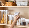 Set of 4 Airtight Food Storage Containers with Locks Lid