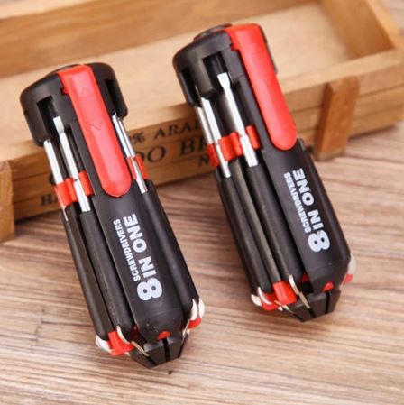8 In 1 Screwdriver Set With 6 Led Torch - Techmanistan in Pakistan