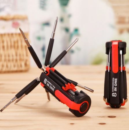 8 In 1 Screwdriver Set With 6 Led Torch - Techmanistan in Pakistan