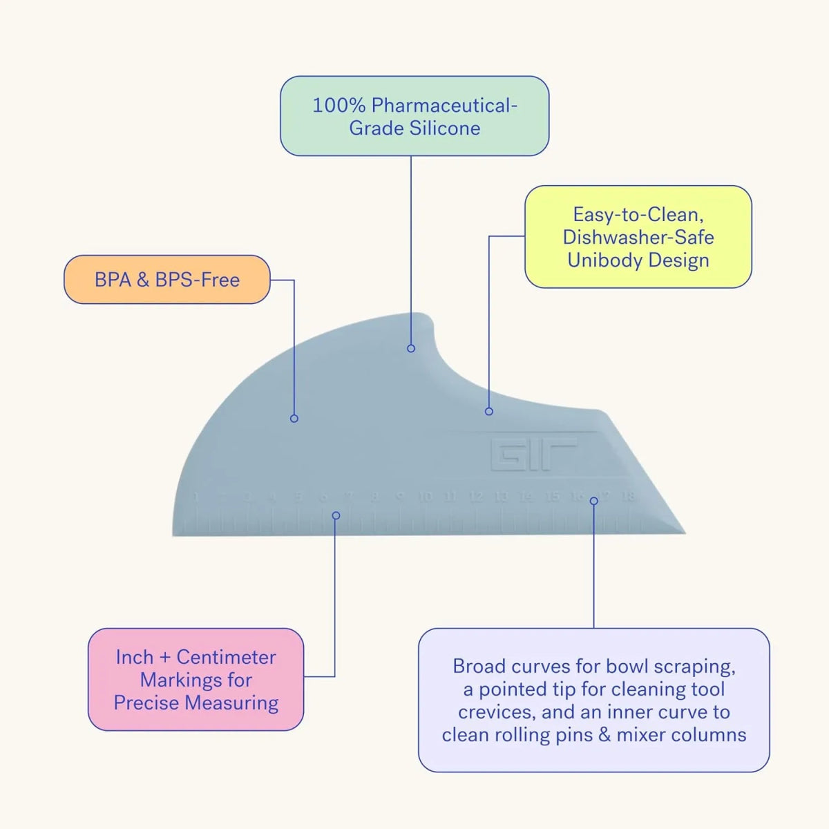 8 - inch Silicone Bowl Scrapper - Techmanistan in Pakistan