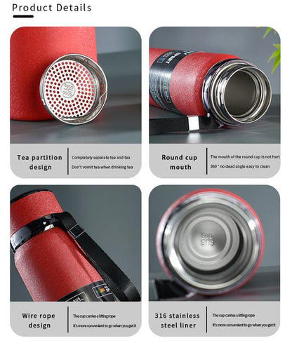 800ml Vacuum Insulated Temperature Display Water Bottle - Techmanistan in Pakistan